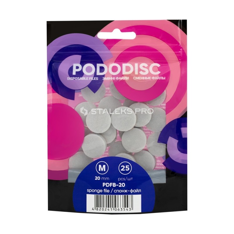 25 pezzi di dischi spugne PODODISC STALEKES PRO misura M Staleks italia