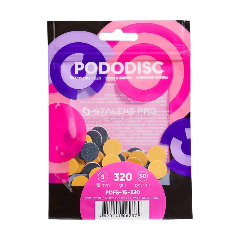 50 pezzi di dischi ricarica con base morbido per PODODISC misura S Grana 