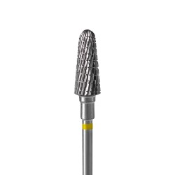Punta Carbide Tronco super fine giallo diametro 6 mm lunghezza punta 14 mm