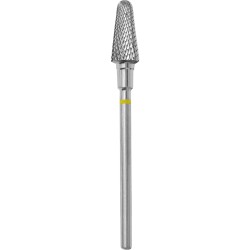 Punta Carbide Tronco, super fine giallo, diametro 6 mm - lunghezza punta 14 mm