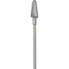 Punta Carbide Tronco super fine giallo diametro 6 mm lunghezza punta 14 mm