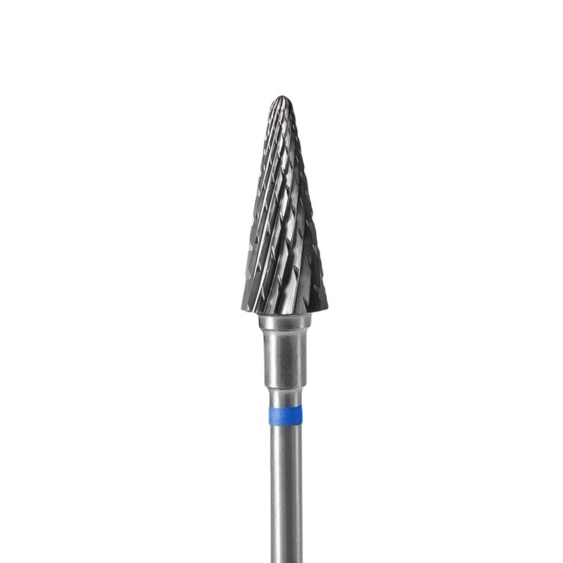 Punta Carbide Cono blu diametro 6 mm lunghezza punta 14 mm
