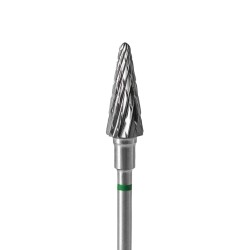 Punta Carbide Cono Verde diametro 6 mm lunghezza punta 14 mm