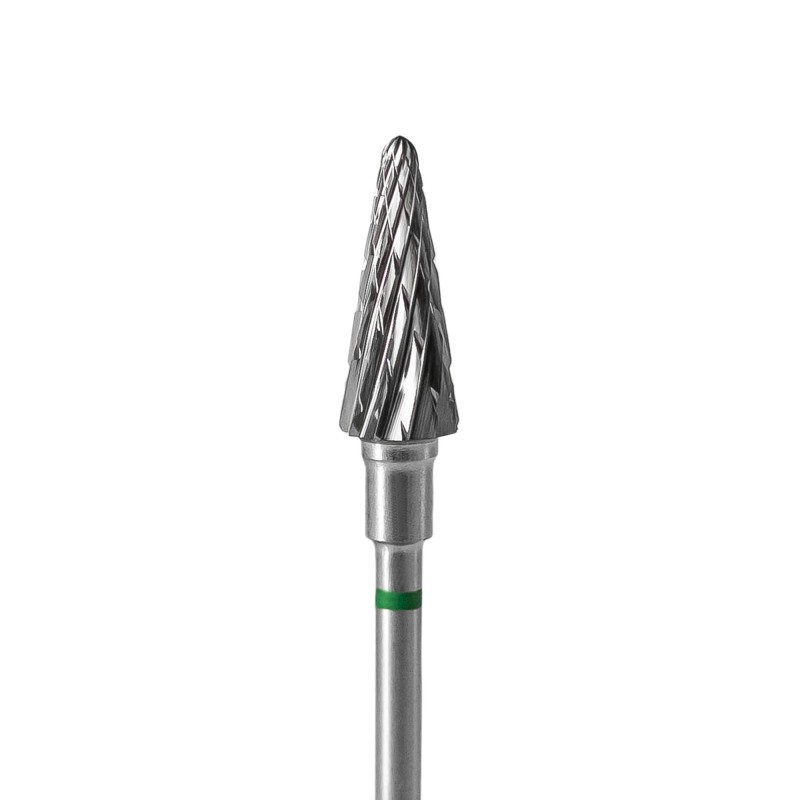 Punta Carbide Cono Verde diametro 6 mm lunghezza punta 14 mm