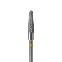 Punta Carbide Tronco grana super fine giallo diametro 4 mm lunghezza pu