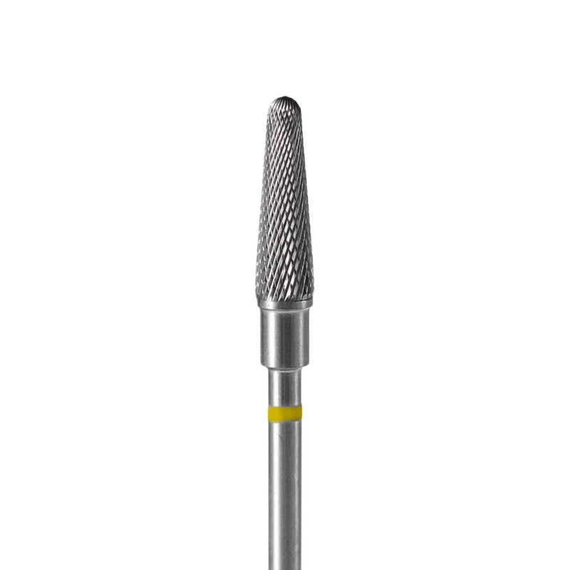 Punta Carbide Tronco grana super fine giallo diametro 4 mm lunghezza pu