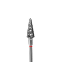 Punta Carbide Cono rosso diametro 6 mm lunghezza punta 14 mm