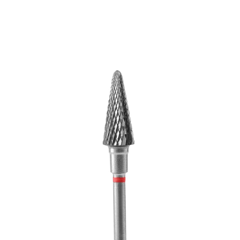 Punta Carbide Cono rosso diametro 6 mm lunghezza punta 14 mm