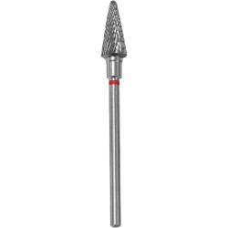 Punta Carbide Cono, rosso, diametro 6 mm - lunghezza punta 14 mm