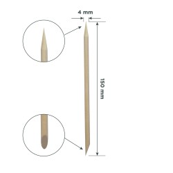 Bastoncino d'arancio STALEKS PRO per manicure, legno 150 mm (100 pz)