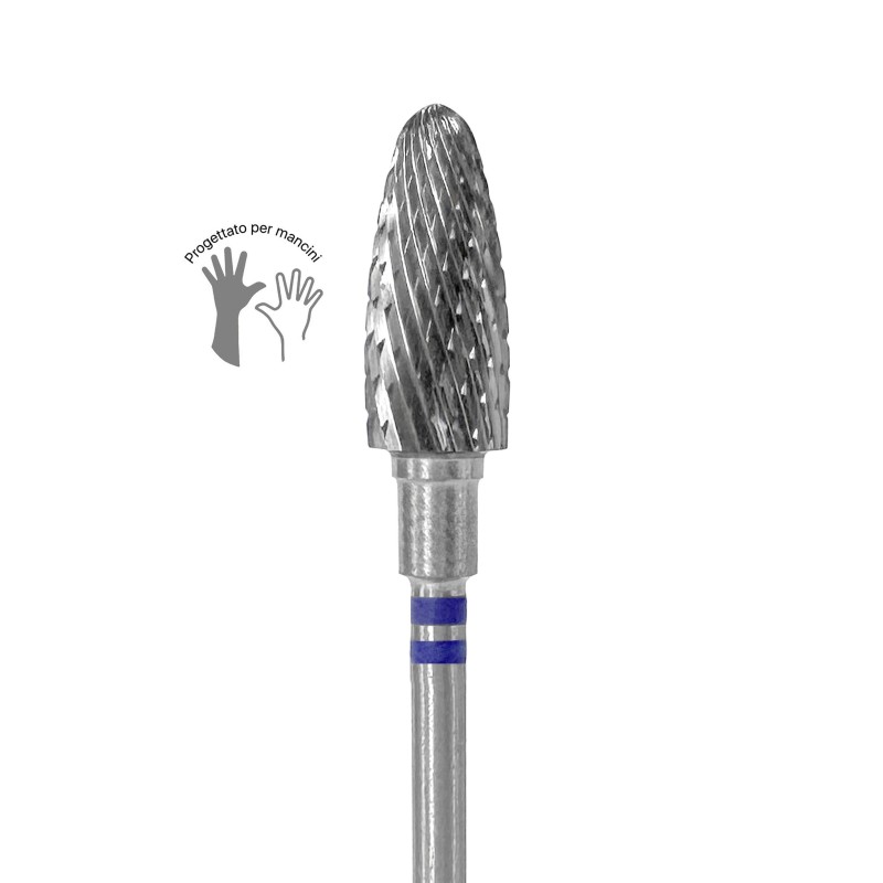 Punta Carbide Conica per Mancini Blu diametro 6 mm lunghezza punta 14 m