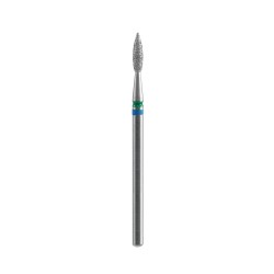 Punta diamantata Fiamma Appuntita, DUO blu verde, diametro 2.1 mm - lunghezza punta 8 mm