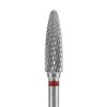 Punta Carbide Conica rosso diametro 4 mm lunghezza punta 14 mm