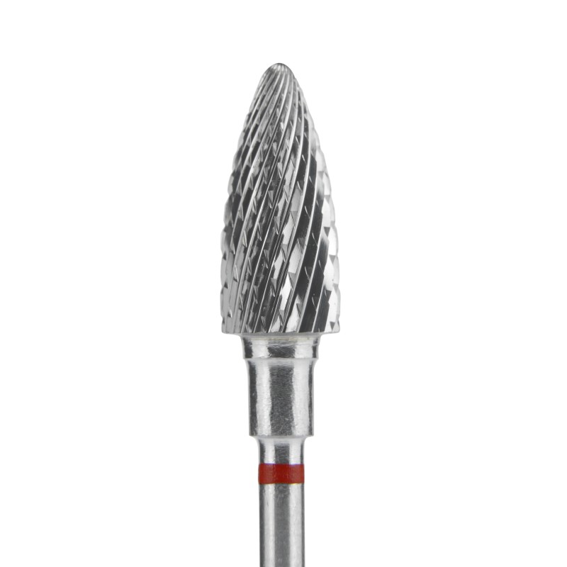 Punta Carbide Pigna Rosso diametro 6 mm lunghezza punta 14 mm