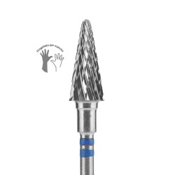 Punta Carbide Cono Per Mancini Blu Diametro 6 mm Parte Lavorante 14 m