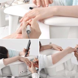 Supporto poggiamani inclinato forma U - Bianco