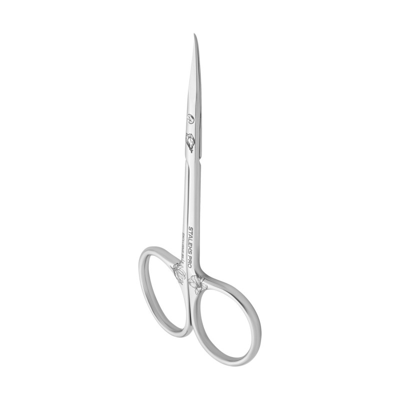 Forbici professionali per cuticole con punta curvata EXCLUSIVE 21 TYPE 1 Design Fior di Magnolia Staleks italia