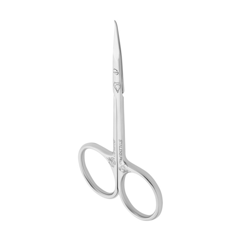 Forbici professionali per cuticole con punta curvata EXCLUSIVE 23 TYPE 1 Design Fior di Magnolia Staleks italia