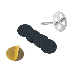 set base PODODISC per pedicure misura L 25 mm con 5 pezzi lima monouso Grana 180 Staleks italia