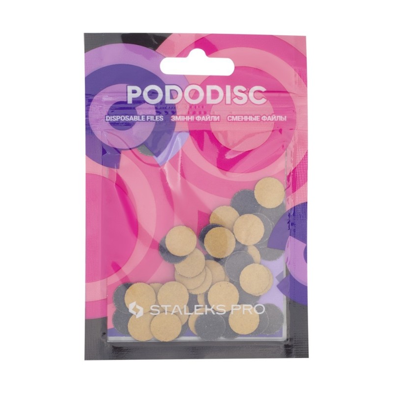 50 pezzi di dischi di ricarica per PODODISC misura XS Grana 80