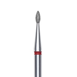 Punta diamantata Goccia rosso diametro 1 6 mm lunghezza punta 4 mm