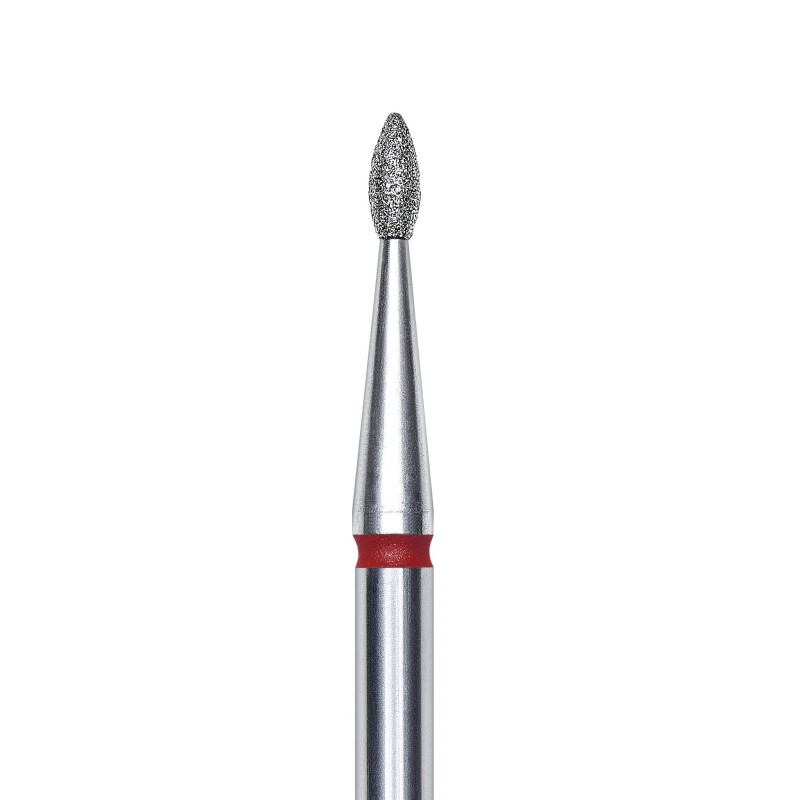 Punta diamantata Goccia rosso diametro 1 6 mm lunghezza punta 4 mm