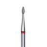 Punta diamantata Goccia rosso diametro 1 6 mm lunghezza punta 4 mm