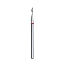 Punta diamantata Goccia, rosso, diametro 1.6 mm - lunghezza punta 4 mm